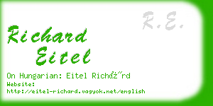 richard eitel business card